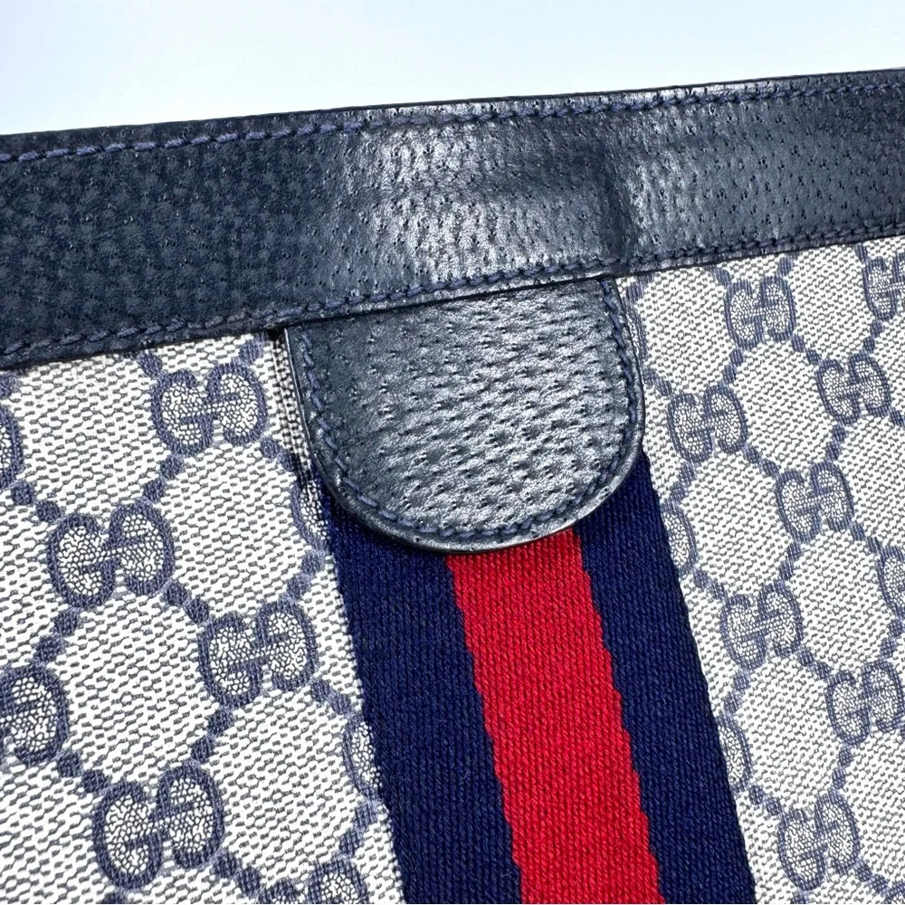 Navy Blue Gucci Ophidia Clutch - Picture 11 of 17